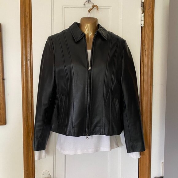 Steilmann Leather Bomber Jacket | Excellent Condition | Women's Outerwear - Picture 1 of 15